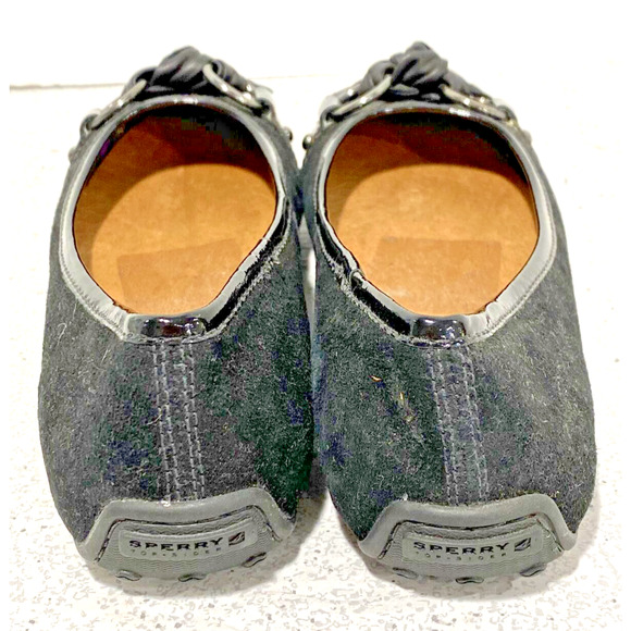 Sperry Top Siders Driving Loafers Slip On Shoes Black Bows US 6M Glittery Toes - Picture 5 of 9